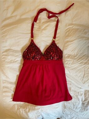 Victorias secret sequined halter top